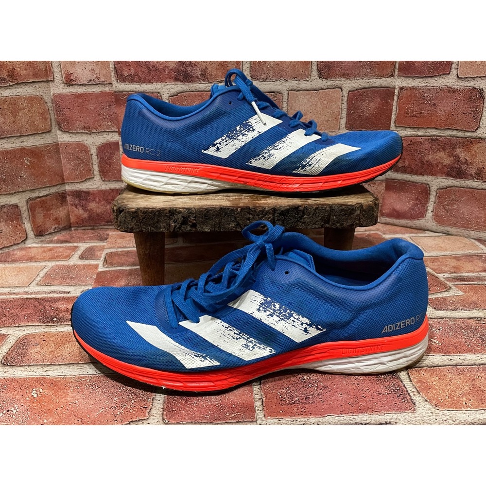 Adidas Adizero RC 2 Mens Running Shoes Blue Red EH3135 Size 11.5